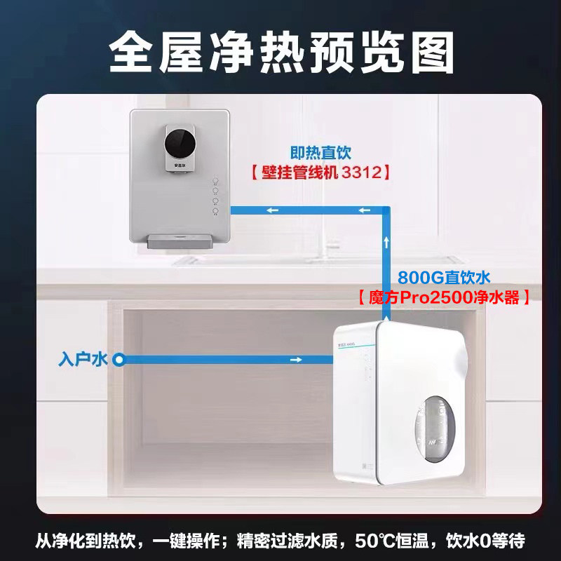 安吉尔全屋净化大流量家用+净水器 安吉尔净水器净水器