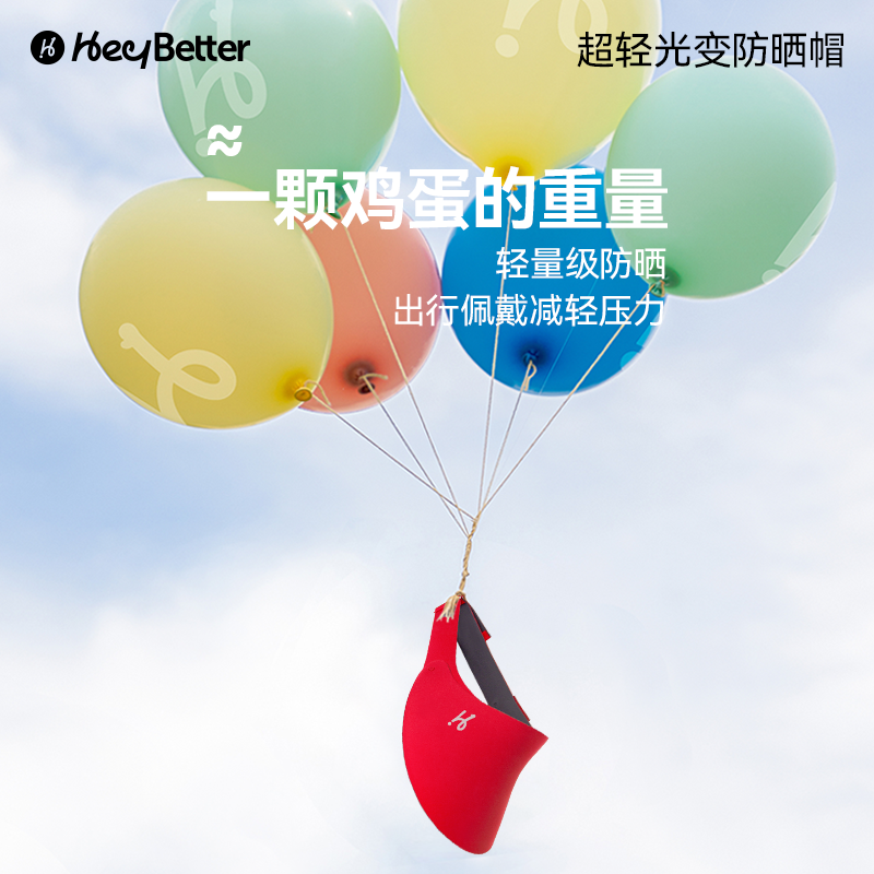 光变新品HeyBetter儿童空顶防晒帽夏季户外运动24款防紫外线帽子 - 图1