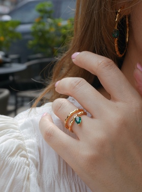 女925纯银法式风显白戒指