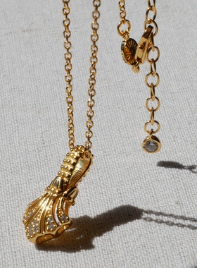 纯银镀金O字链女个性项链