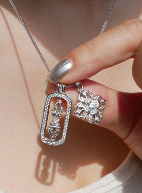 925纯银麻花链女复古项链