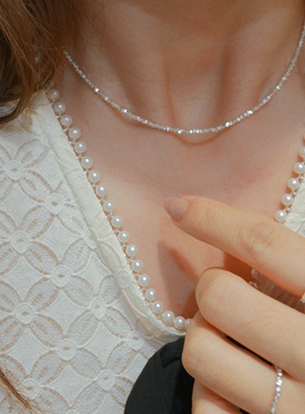 日韩风新款通体925锁骨链女