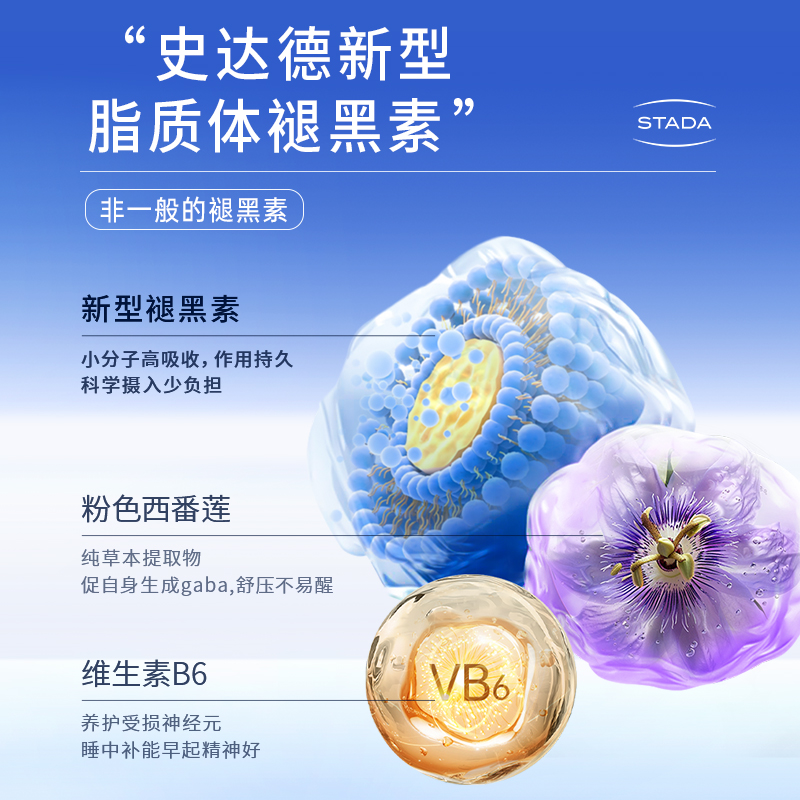【自营】Stada睡眠口腔喷雾氨基丁酸gaba退褪黑素安瓶助眠闪睡片
