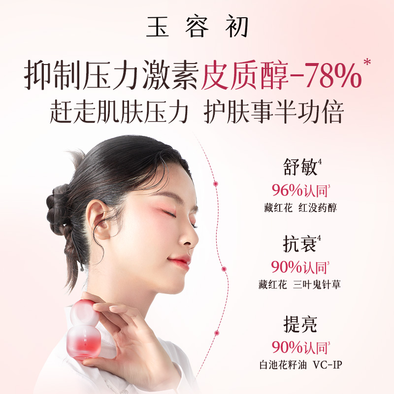 【立即抢购】玉容初藏红花水油精华早提亮 精华油舒缓抗皱早C晚A