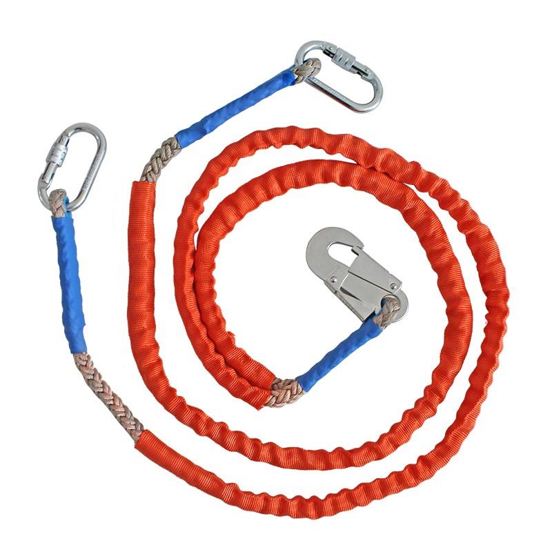 作双施工安全环绳单钩绳结实空调户外业救生防磨安装高空。保险