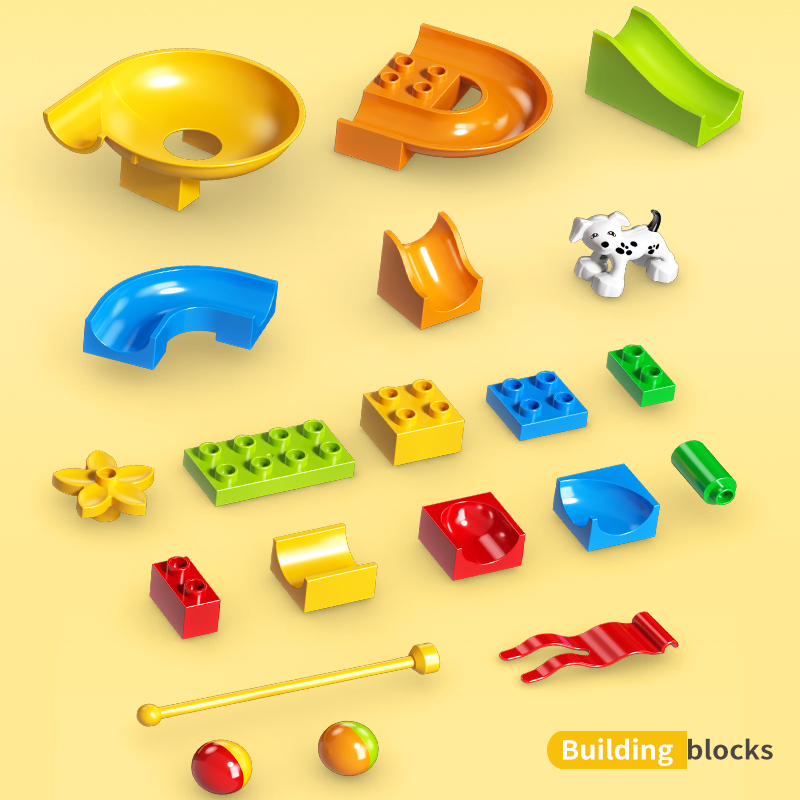 大颗粒滑道拼搭益智儿童女孩玩具3一6岁抖音积木拼装兼容某高轨道 - 图3