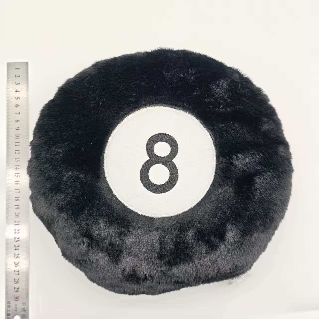 跨境新品爆款毛绒玩具玩偶黑8台球抱枕沙发靠垫生日礼物腰靠腰托,淘宝优惠券,粉丝福利购,淘宝优惠卷