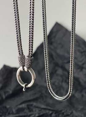 不拘S925纯银平安纹佛牌链佛牌链