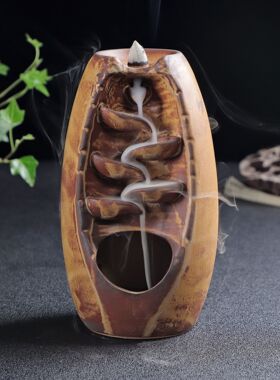 Ceramic Incense Burner Backflow Waterfall Smoke Censer 香炉