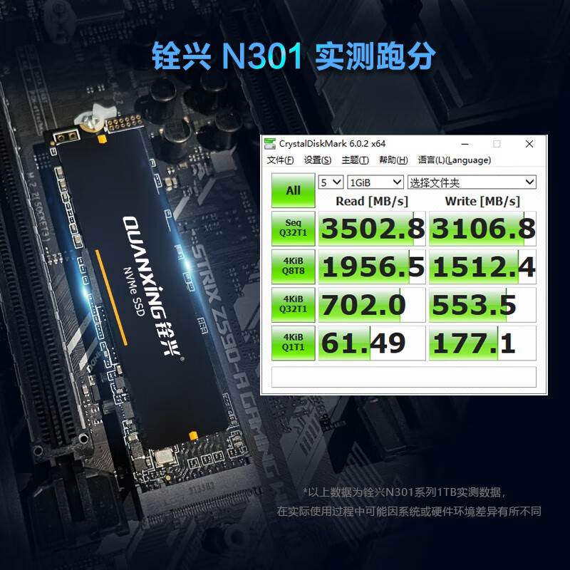 铨兴 M.2 2280固态硬盘PCIE3.0/4.0NVME电脑SSD/512G/1TB/2TB/4TB