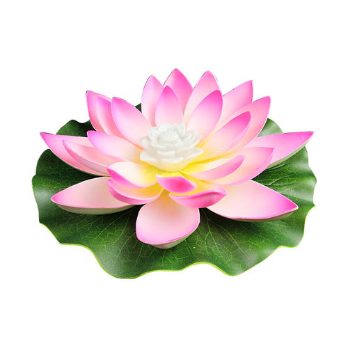 电子蜡烛荷花灯莲花灯水上七彩户外发光水灯供灯春节中秋节庆河灯 - 图2