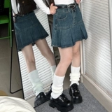 Юбка в складку, летняя джинсовая юбка, высокая талия, большой размер, подходит для полных девушек, по фигуре