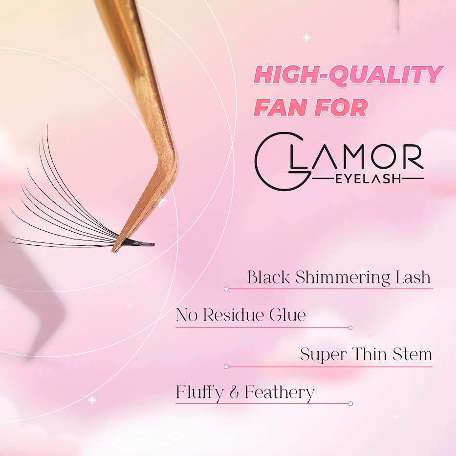 GLAMOREYELASH 500 Promade Fans Loose Paper Box | Natural Eye - 图1