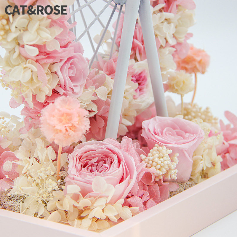 永生花摩天轮礼盒情人节礼物 热品库 性价比省钱购