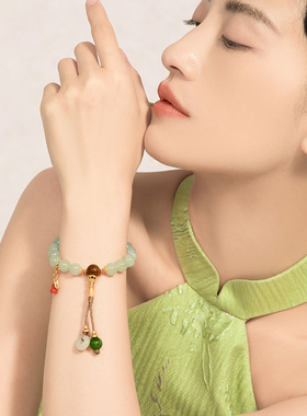 LEFTGO左戈手串天然和田晴水玉