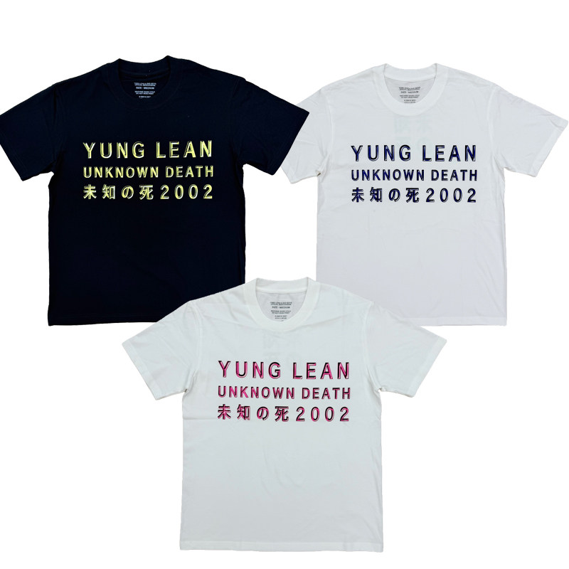 Yung Lean Unknown Death 2002 Album Merch Tee venue limited short-sleeved T-shirt