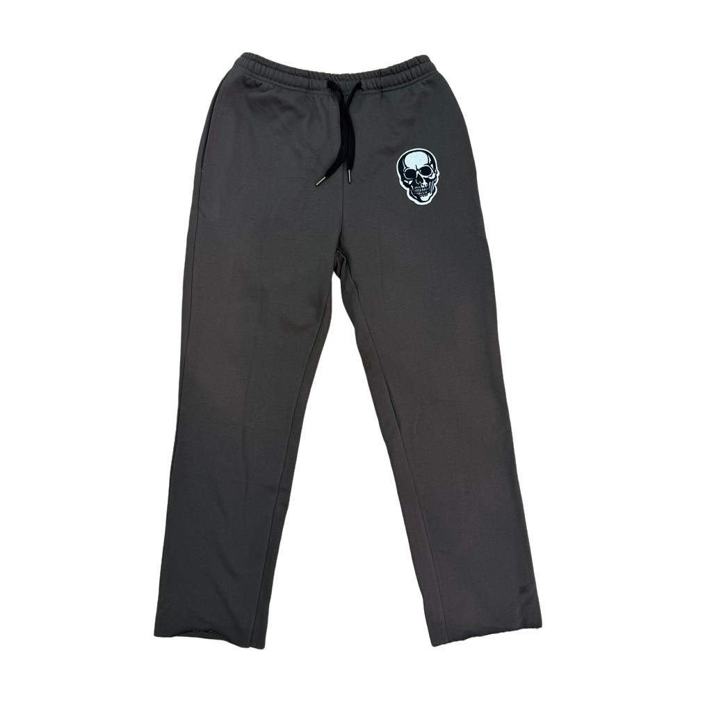 Number Nine 04 Baby Dream Brown Skull Sweatpants skull embroidered trousers