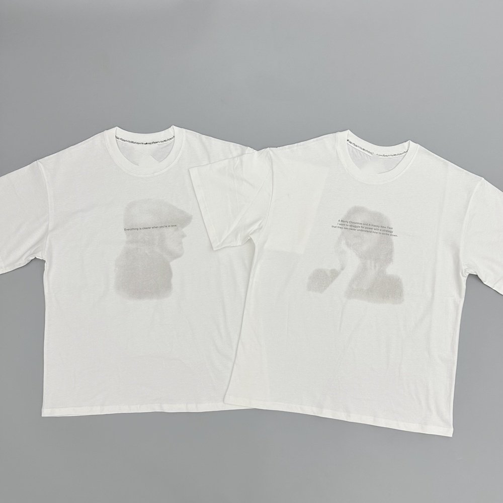 KK11 Number Nine 09S Lennon slogan sketch printed short-sleeved T-shirt vintage basic cotton short-sleeved