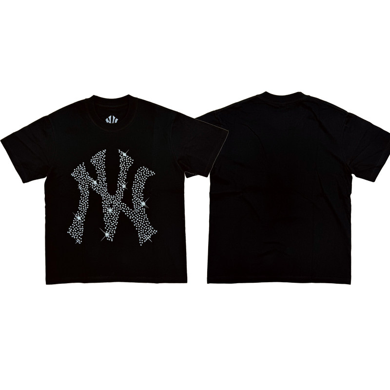 Nine vicious #3 tshirt imitation rhinestone printed short-sleeved T-shirt
