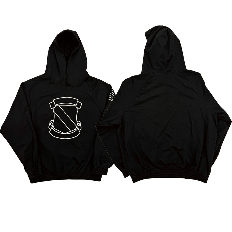 Number Nine aw01 shield emblem hoodie N9 emblem print hooded sweatshirt