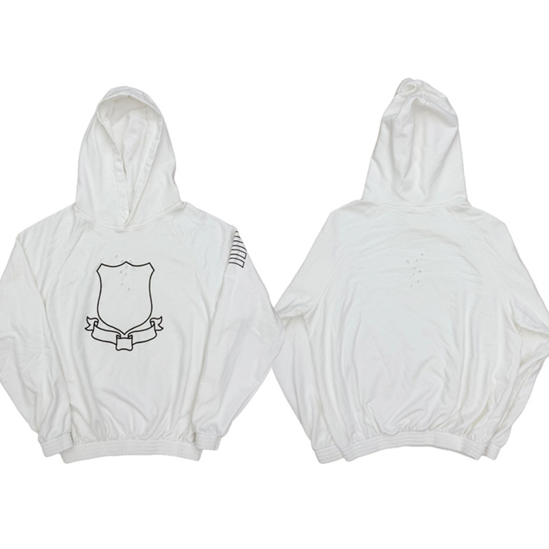 Number Nine Shield Crest Crewneck Aw01 Hooded Sweatshirt Hoodie Distressed