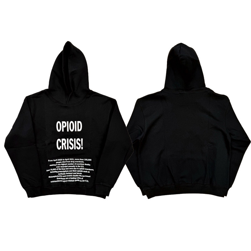 kk11 Antony Riddle - "Opioid Crisis!" Hoodie Slogan Hooded Sweatshirt