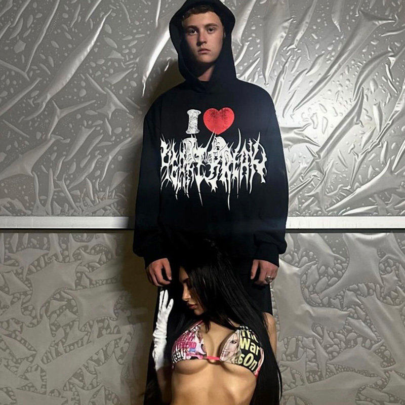 Mitch Mode's Life is War" Love Heartbreak" hoodie print hooded sweatshirt