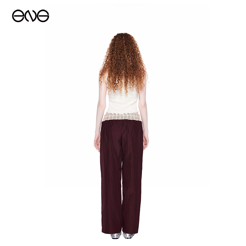 【虞书欣明星同款】Effet de Soleil 少女背心上衣双腰休闲长裤女 - 图3