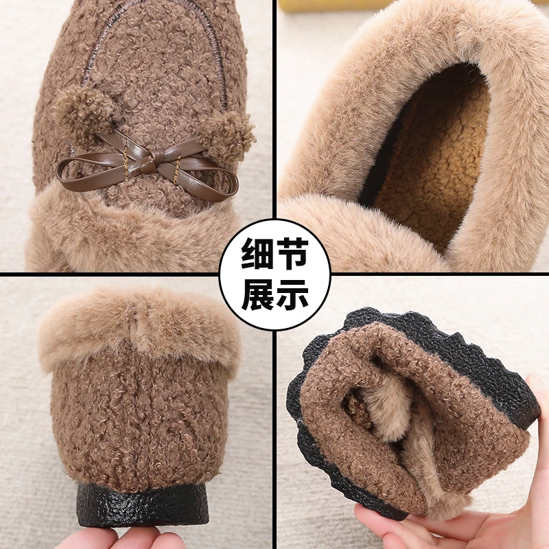 【反季断码】秋冬季加厚豆豆鞋加绒软底老北京布鞋女毛毛鞋子防滑,淘宝优惠券,粉丝福利购,淘宝优惠卷