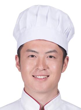 厨师帽厨房饭店服务帽蘑菇帽食品帽子防尘帽白男女士厨师工作帽子