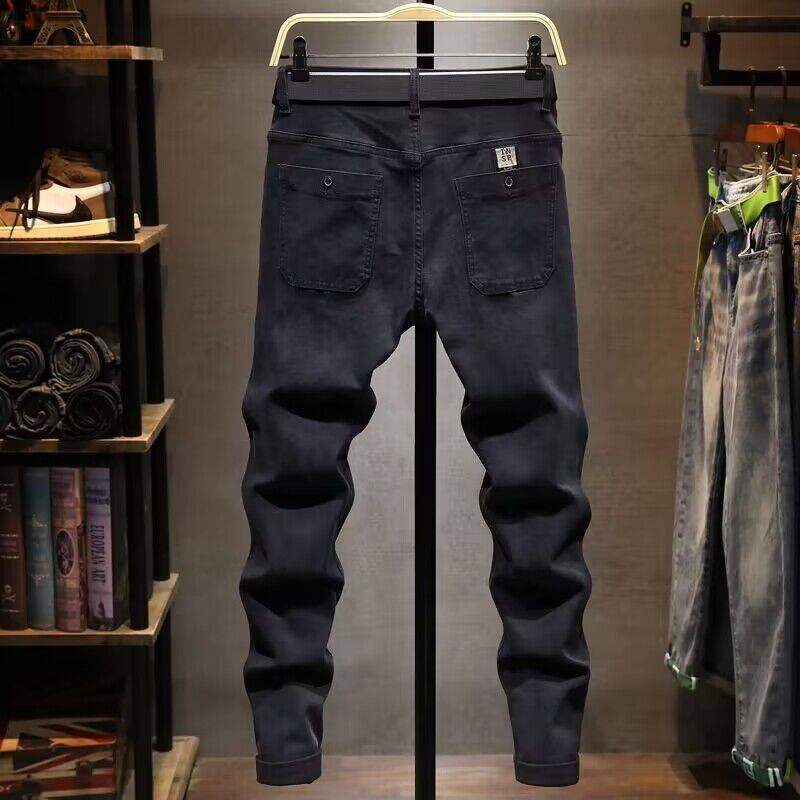 牛仔裤男潮牌弹力修身小脚2026春秋季新款潮流黑色休闲百搭长裤子,淘宝优惠券,粉丝福利购,淘宝优惠卷