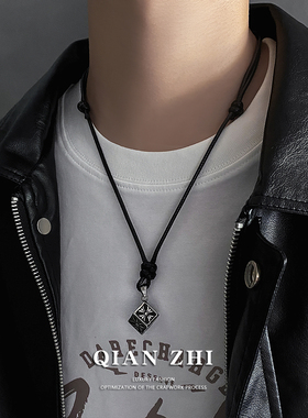 钛钢男可调节时尚痞帅项链