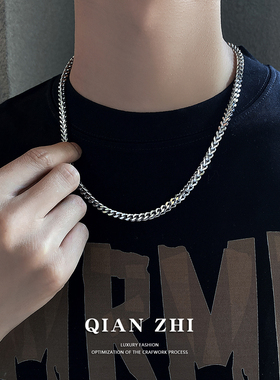钛钢男不掉色项链立体造型潮酷