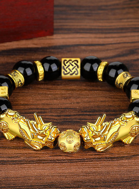 霸气貔貅手串越南沙金手链男士