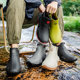 Botas de lluvia y botas de nieve de terciopelo de tubo corto de moda para tallas 36-45