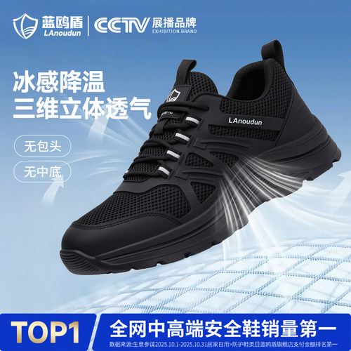 蓝鸥盾劳保鞋防静电中国石化加油站专用轻便夏季透气轻便耐磨工作 - 图1