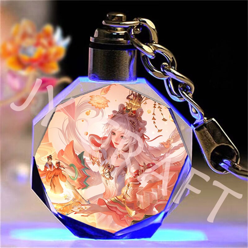 王者荣耀皮肤王者荣耀皮肤定制毕业生日小礼物送男女纪念品水晶钥匙扣书包挂件