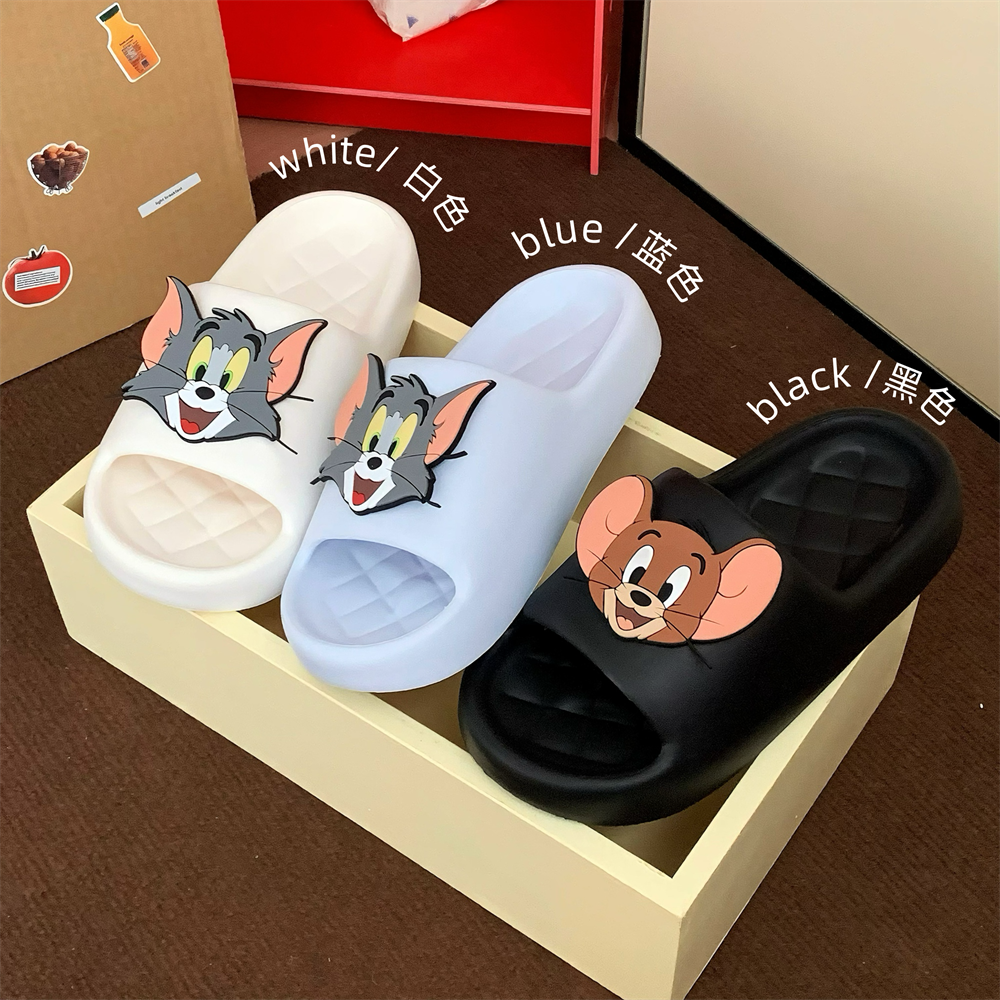正版猫和老鼠一字拖鞋男女士夏季可爱杰利汤姆情侣居家凉拖鞋ins,淘宝优惠券,粉丝福利购,淘宝优惠卷