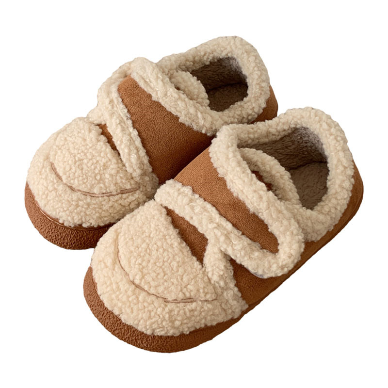 细细条羊羔毛棉鞋女冬舒适时尚保暖防滑复古室内亲子包跟豆豆鞋,淘宝优惠券,粉丝福利购,淘宝优惠卷