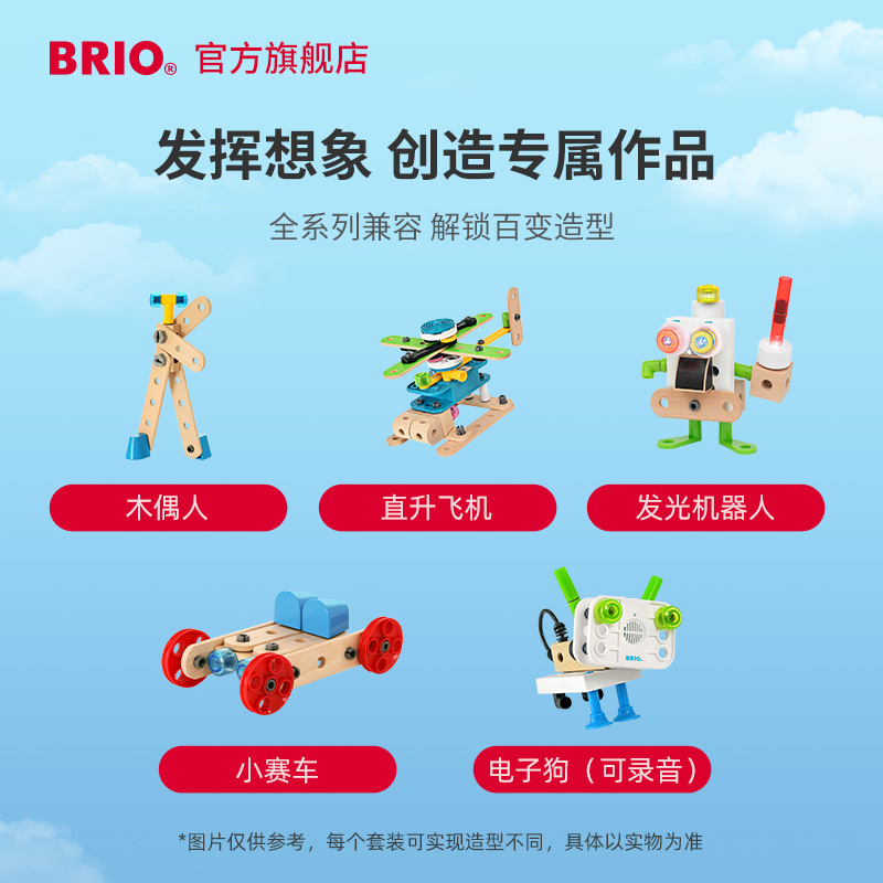 【小小工程师】BRIO机械大师儿童积木动手拆装拧螺丝益智玩具套装 - 图1