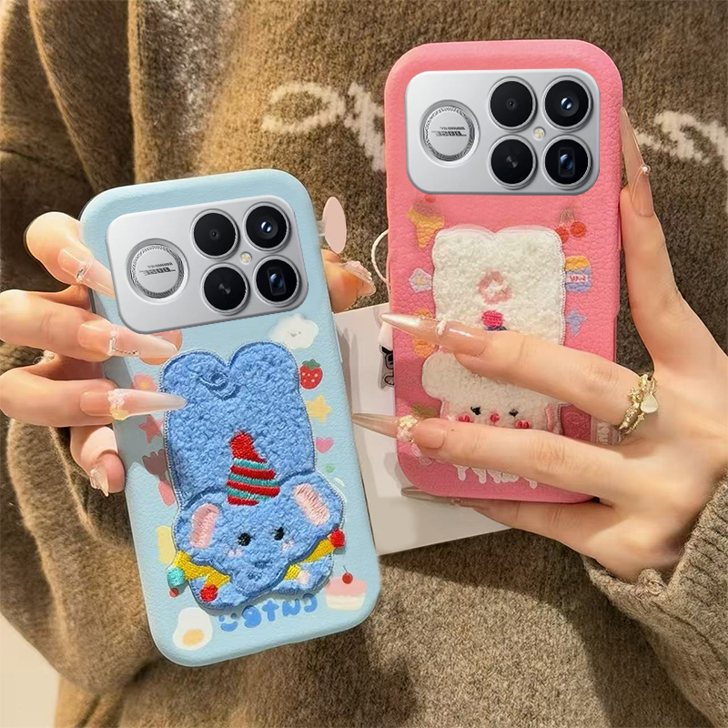 大象西高地小狗适用小米红米k90promax手机壳k80pro刺绣k70秋冬季k60por卡通k50立体k40皮纹k30i仿皮redmi软p - 图3