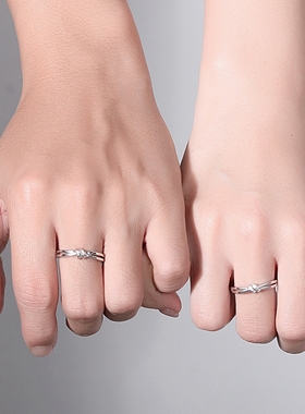 千千结情侣对戒小众设计送男女友