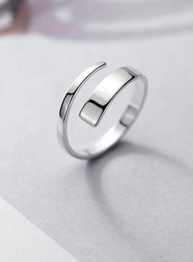 纯银戒指简约高级感礼物送女朋友