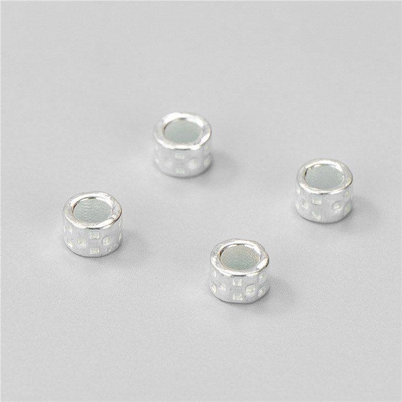 珠纯银敲面配件串珠饰品编绳配手工散珠桶s925手链DIY隔珠项链,淘宝优惠券,粉丝福利购,淘宝优惠卷