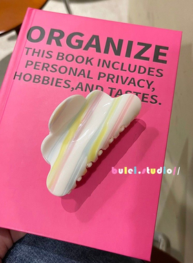 彩色春夏甜美少女彩虹抓夹云朵大号亚克力醋酸后脑勺盘发发夹发饰