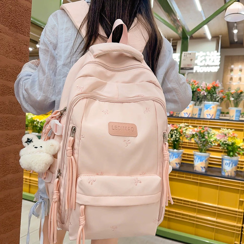 法国2026新款书包女生小学生大容量初高中生可爱ins小众双肩背包 - 图1