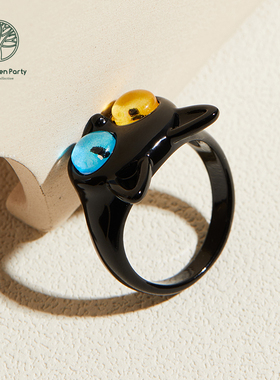 TheGreenParty小怪兽开口戒指