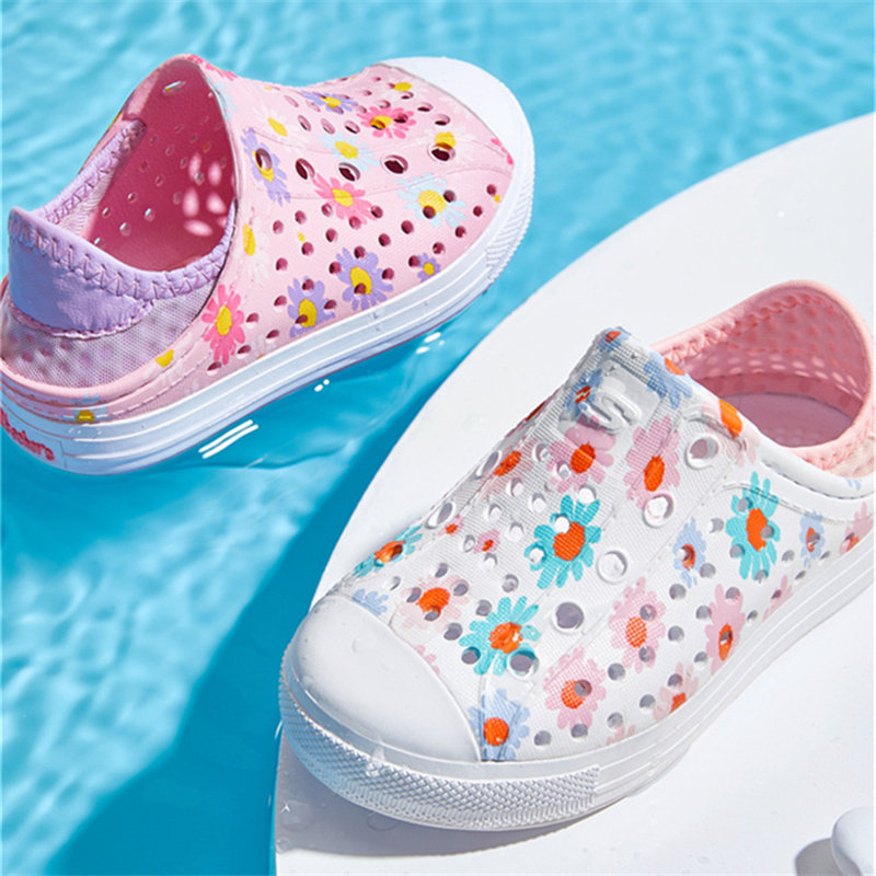 Skechers斯凯奇春夏季款女童休闲洞洞鞋百搭沙滩鞋凉拖鞋302114N,淘宝优惠券,粉丝福利购,淘宝优惠卷