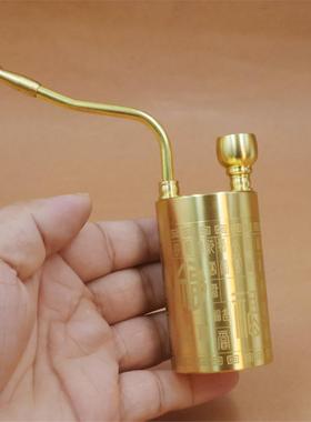 黄铜百福水烟斗祥云财源滚