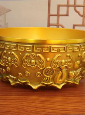 黄铜聚泰宝盆摆件家居招财